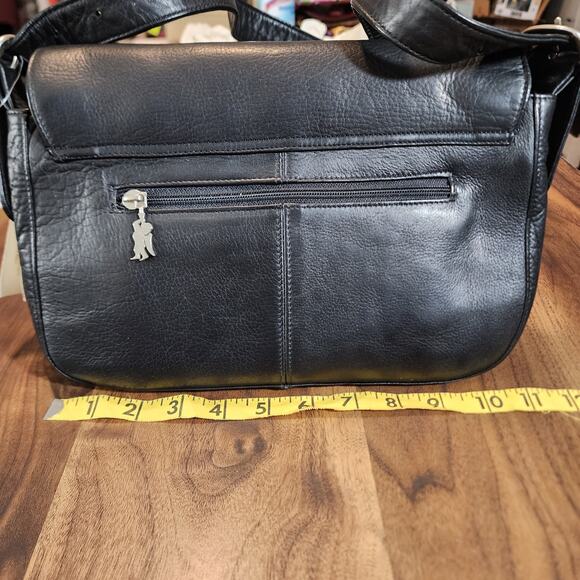 Vintage American Angel Black Leather Handbag NWT - Picture 9 of 15